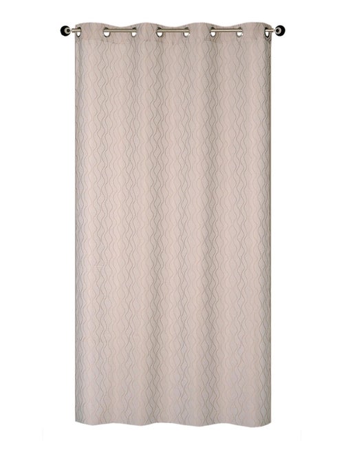 Rideau Jacquard courbes fantaisies - prêt à poser. - Kiabi Rideau Jacquard courbes fantaisies - prêt à poser. - Kiabi