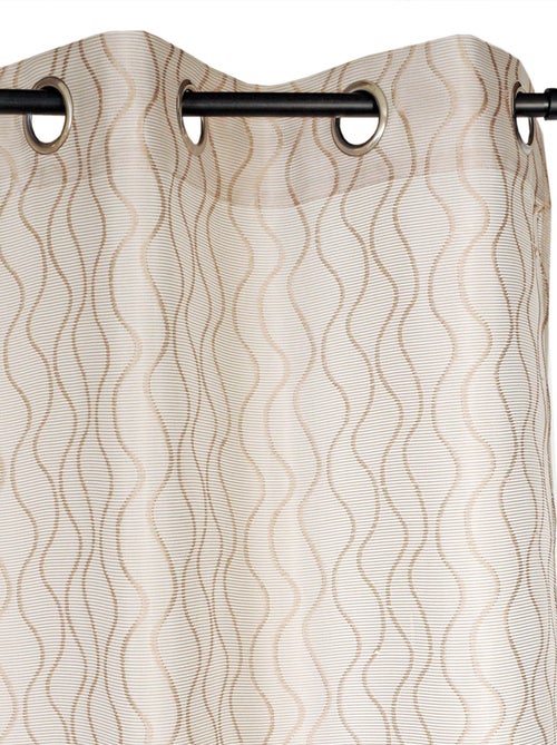 Rideau Jacquard courbes fantaisies - prêt à poser. - Kiabi Rideau Jacquard courbes fantaisies - prêt à poser. - Kiabi