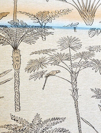 Rideau Jacquard exotique motif palmier