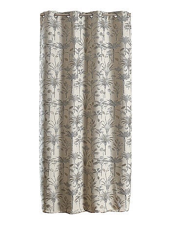 Rideau Jacquard exotique motif palmier