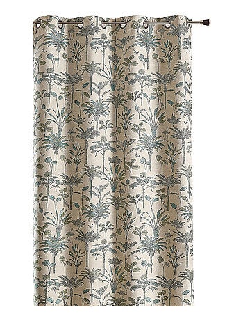 Rideau Jacquard exotique motif palmier