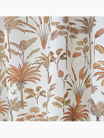 Rideau Jacquard exotique motif palmier