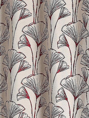 Rideau jacquard fleurs de gingko