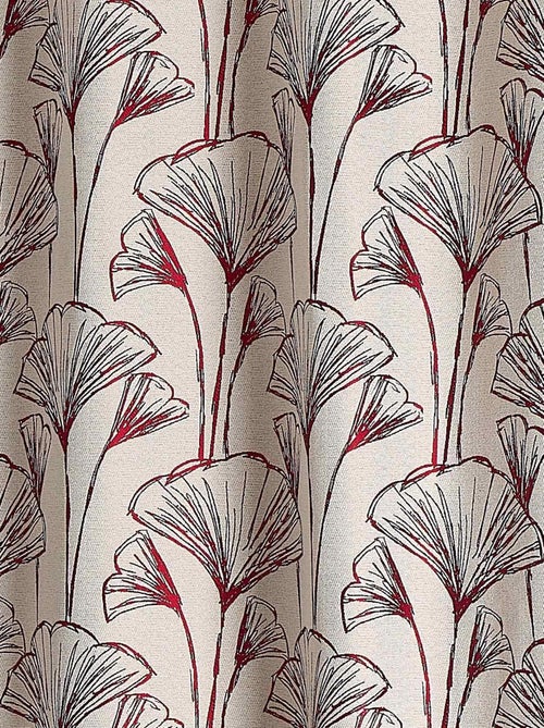 Rideau jacquard fleurs de gingko - Kiabi