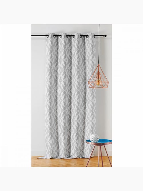 Rideau jacquard géométrique - Kiabi