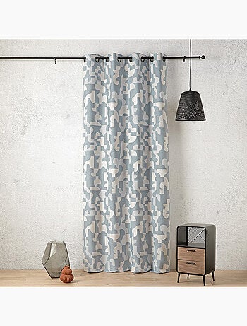 Rideau jacquard géométrique texturé rétro