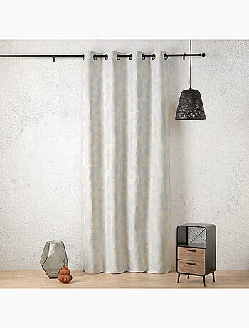 Rideau jacquard géométrique texturé rétro