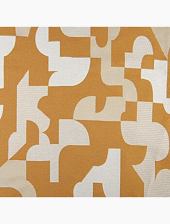 Rideau jacquard géométrique texturé rétro
