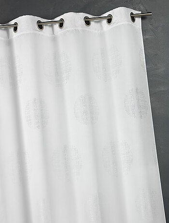 Rideau jacquard imprimé rond chiné
