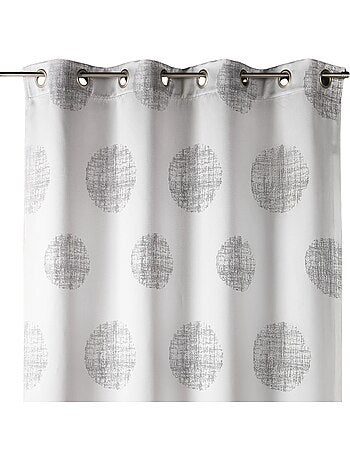 Rideau jacquard imprimé rond chiné