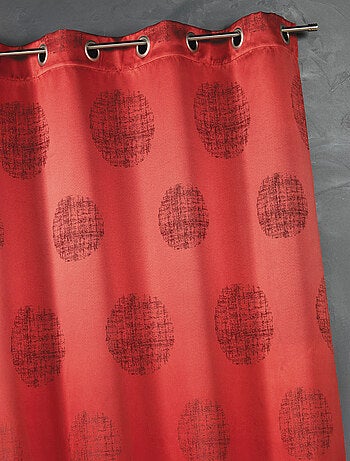 Rideau jacquard imprimé rond chiné