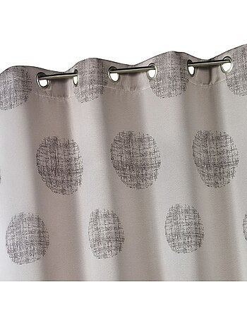 Rideau jacquard imprimé rond chiné