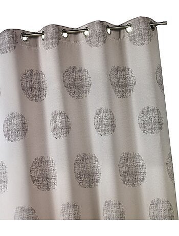 Rideau jacquard imprimé rond chiné