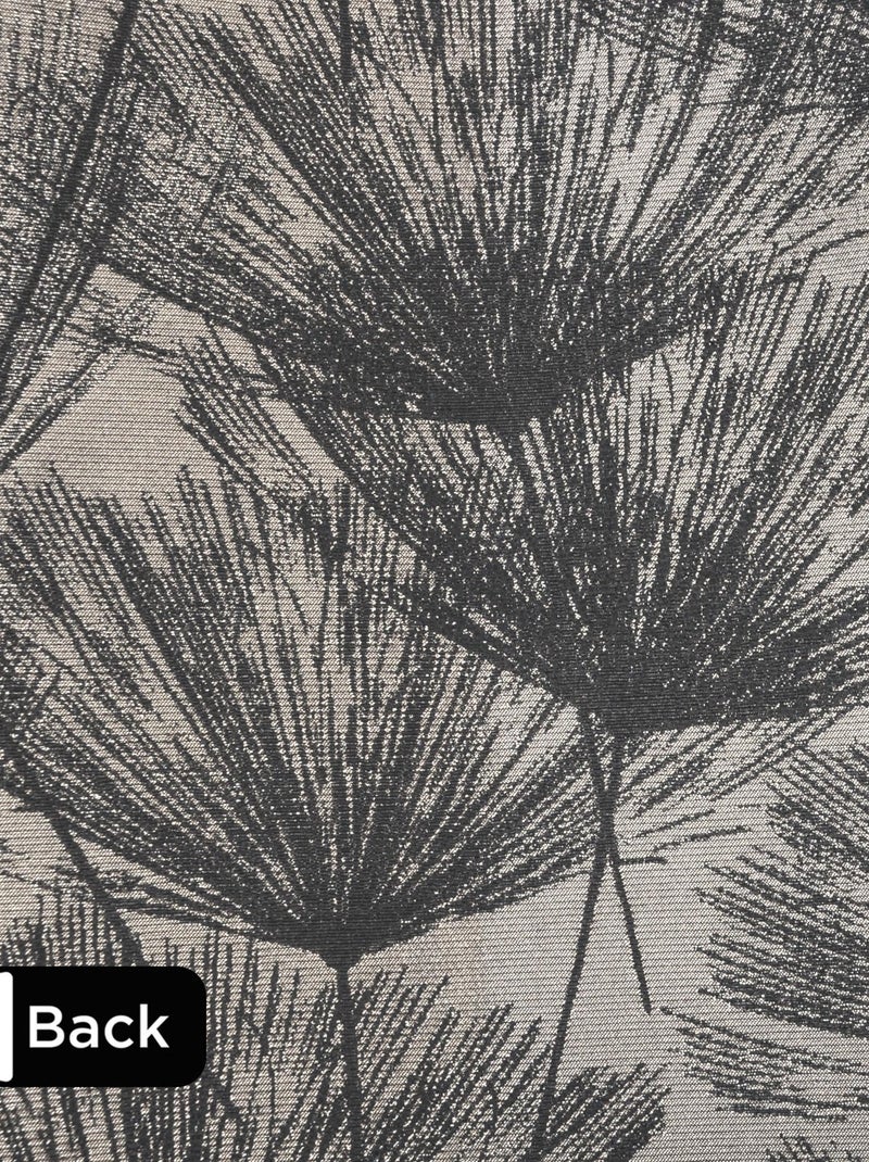 Rideau Jacquard lourd base Plombé - prêt à Poser. Noir - Kiabi