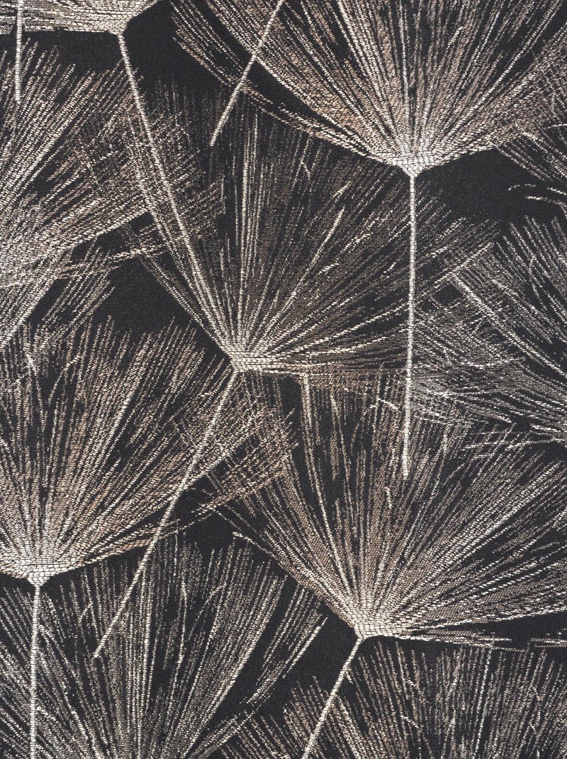 Rideau Jacquard lourd base Plombé - prêt à Poser. Noir - Kiabi