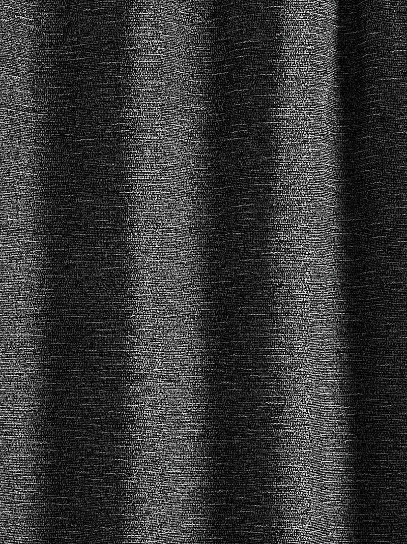 Rideau jacquard matière chiné Noir - Kiabi