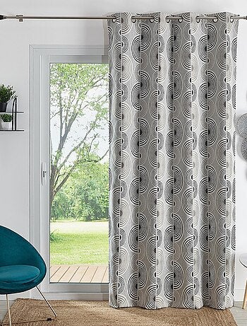 Rideau Jacquard Motif Demi-Cercles