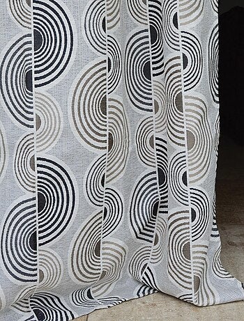 Rideau Jacquard Motif Demi-Cercles
