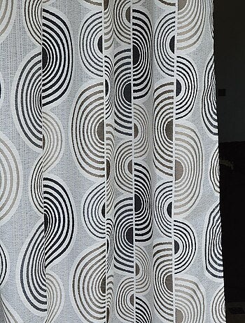 Rideau Jacquard Motif Demi-Cercles