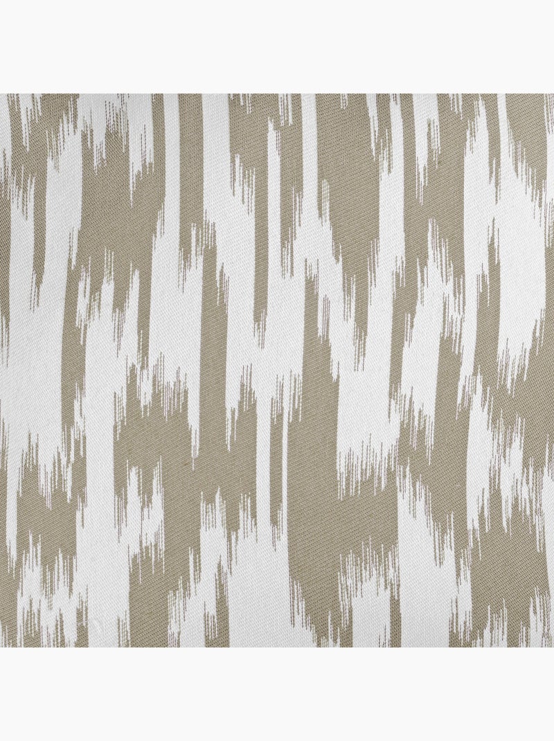 Rideau jacquard motif ikat en fils upcyclés Beige - Kiabi
