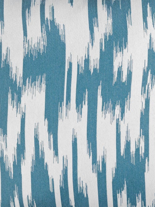 Rideau jacquard motif ikat en fils upcyclés - Kiabi