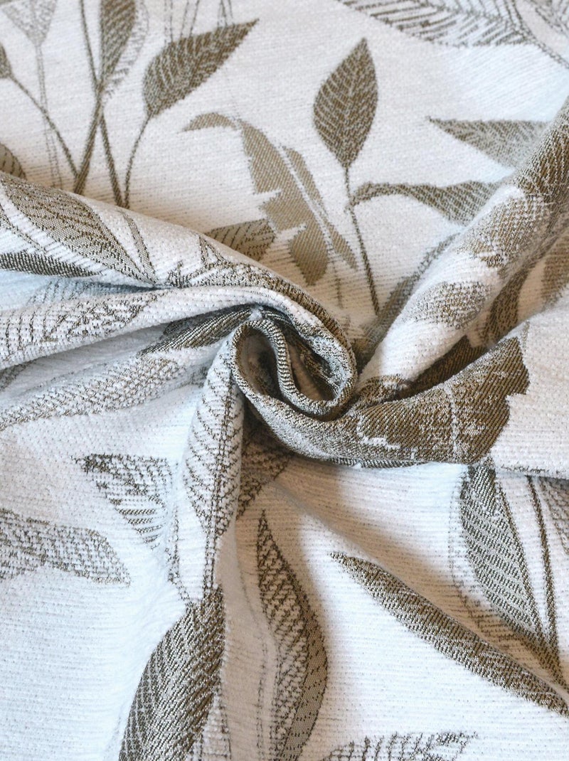 Rideau Jacquard Motif Jungle Blanc - Kiabi