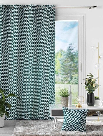 Rideau Jacquard motif losange