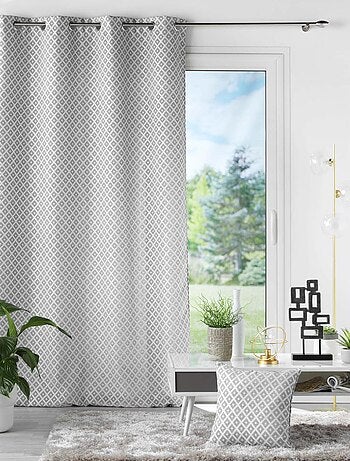 Rideau Jacquard motif losange