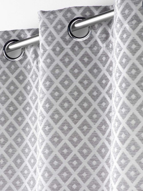 Rideau Jacquard motif losange - Kiabi