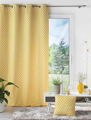 Rideau Jacquard motif losange