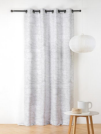 Rideau jacquard motif nuage à oeillets