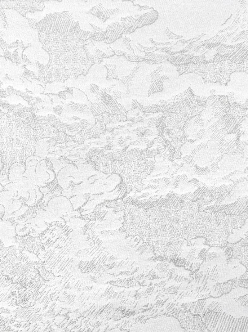 Rideau jacquard motif nuage à oeillets Gris - Kiabi