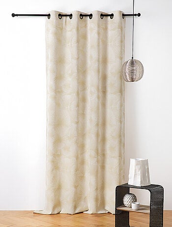 Rideau jacquard motif soleil à oeillets