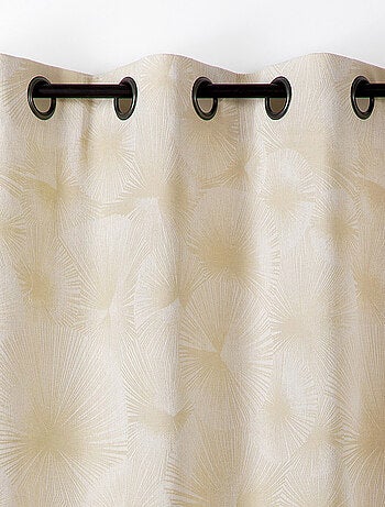 Rideau jacquard motif soleil à oeillets
