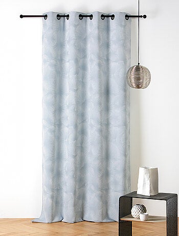 Rideau jacquard motif soleil à oeillets