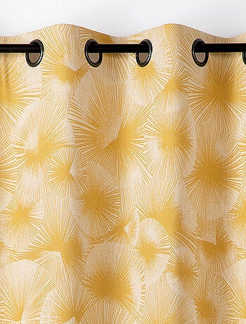 Rideau jacquard motif soleil à oeillets