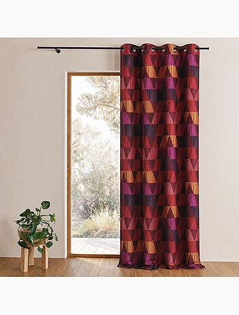 Rideau jacquard motif triangles