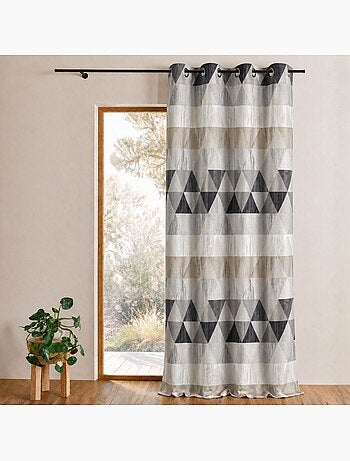 Rideau jacquard motif triangles