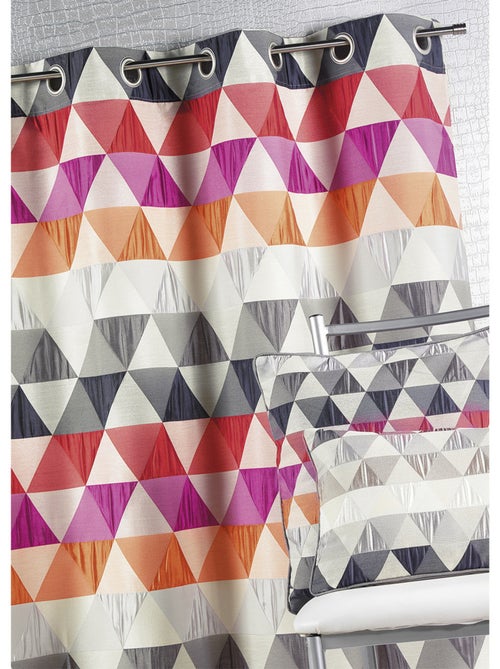 Rideau jacquard motif triangles - Kiabi Rideau jacquard motif triangles - Kiabi
