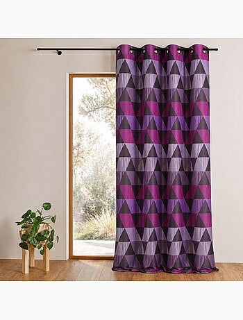 Rideau jacquard motif triangles