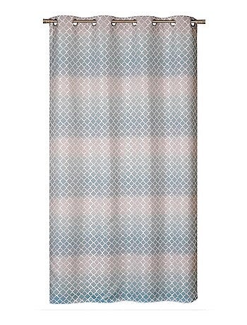 Rideau Jacquard motifs géométrique - prêt à poser.