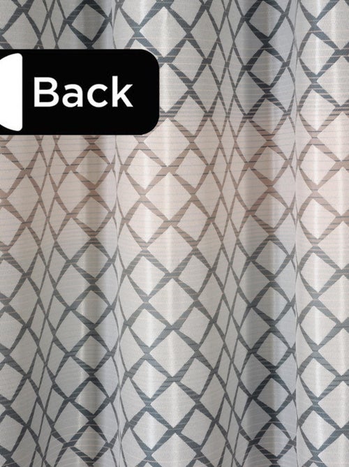 Rideau Jacquard motifs géométrique - prêt à poser. - Kiabi Rideau Jacquard motifs géométrique - prêt à poser. - Kiabi