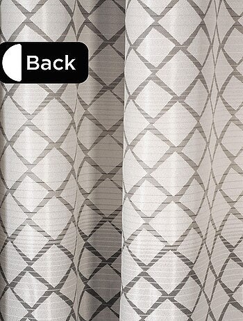 Rideau Jacquard motifs géométrique - prêt à poser.