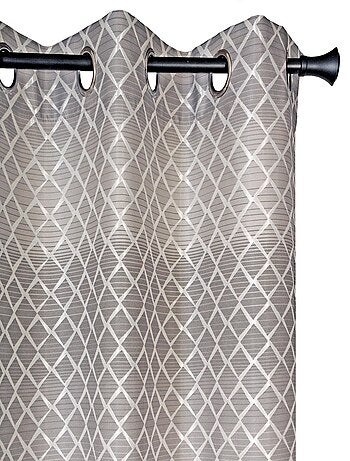 Rideau Jacquard motifs géométrique - prêt à poser.