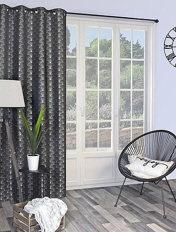 Rideau Jacquard motifs queue de Paon - prêt à Poser.