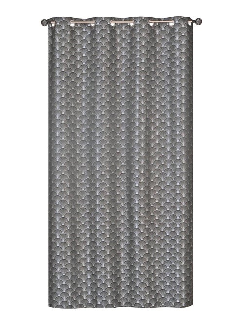 Rideau Jacquard motifs queue de Paon - prêt à Poser. - Kiabi