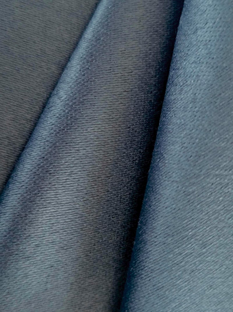 Rideau Jacquard obscurissant prêt à poser. Bleu marine - Kiabi
