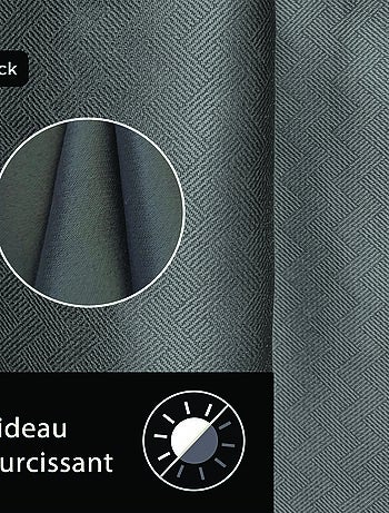 Rideau Jacquard obscurissant prêt à poser.