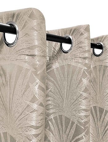 Rideau Jacquard Palme Tropical - prêt à Poser.