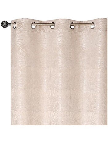 Rideau Jacquard Palme Tropical - prêt à Poser.